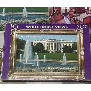 Vintage 1964 Capsco White House Mini Photo Gallery Souvenir Booklet 16pc Set